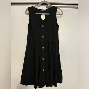 Black Dress with Buttons